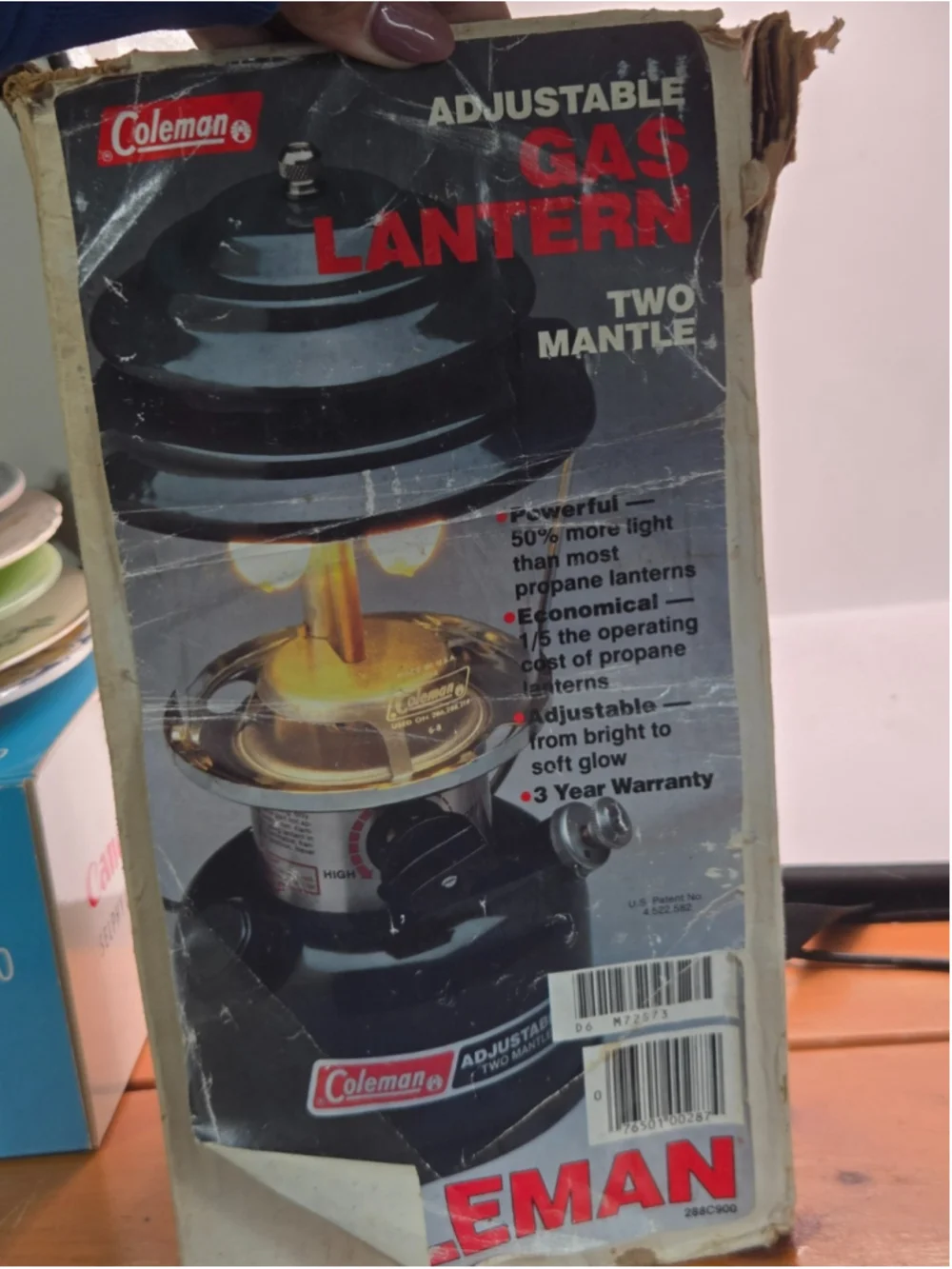Vintage Coleman Two Mantle Gas Lantern Green Camping Light Box 288A700